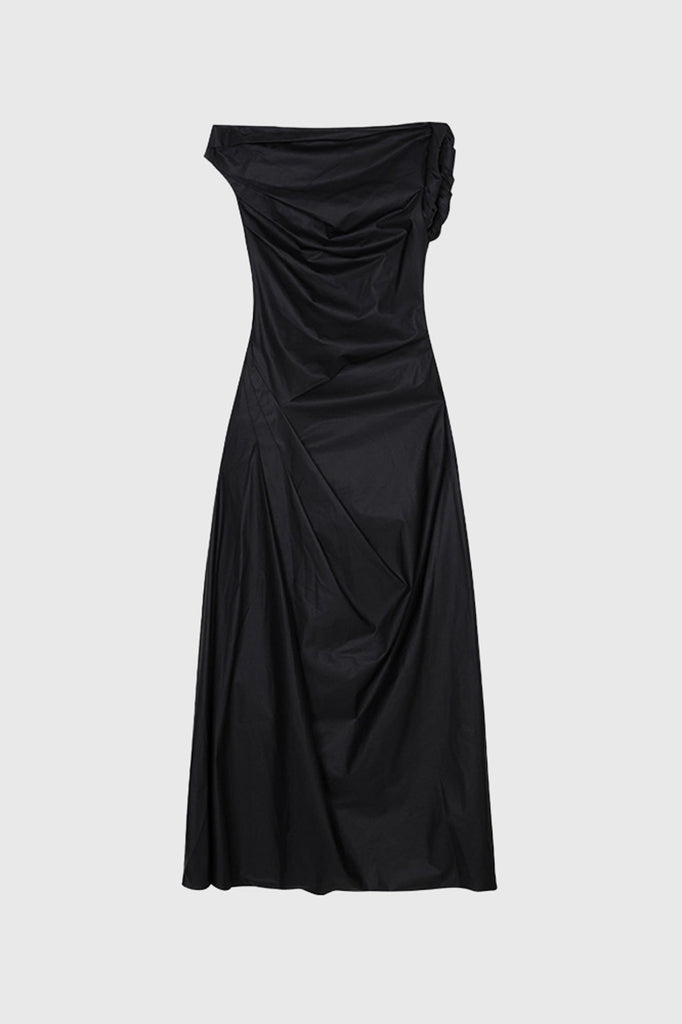 Klasyczna sukienka midi - czarna