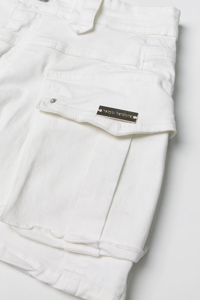 Minifalda con bolsillos - Blanca