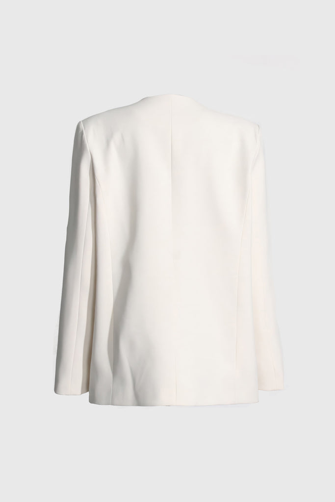 Elegantní sako se zlatým zdobením - bílé