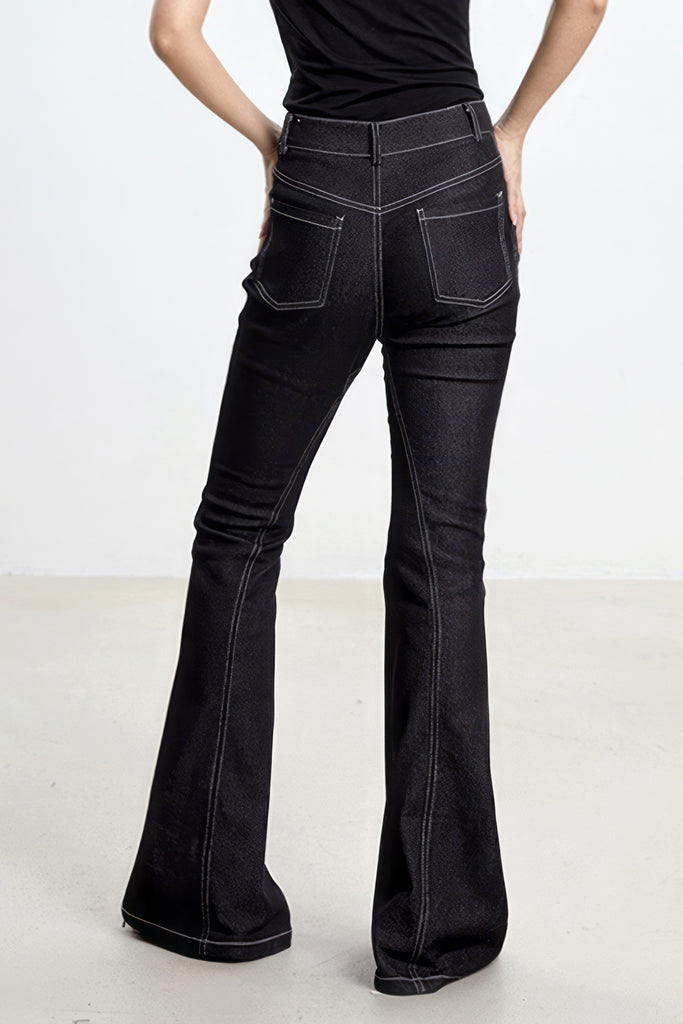 Uitlopende jeans - Zwart