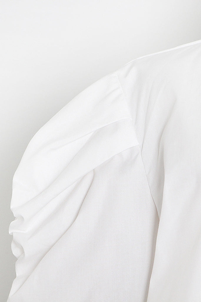Camicia in denim con gilet allegato - Bianco