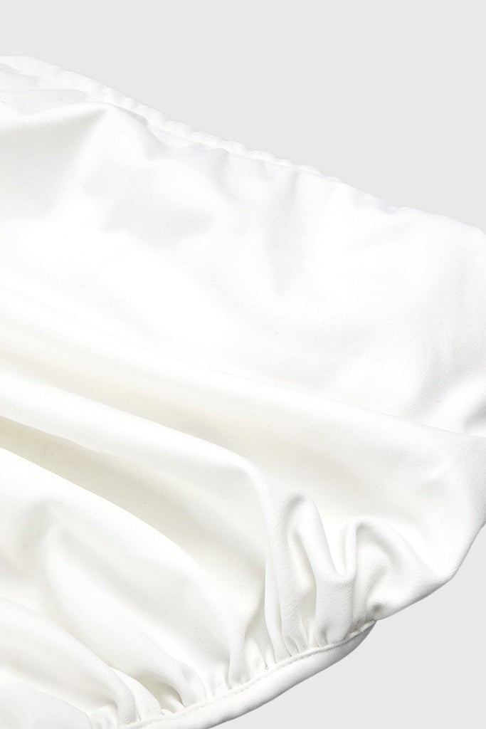 Sukienka maxi z odkrytymi ramionami - biała