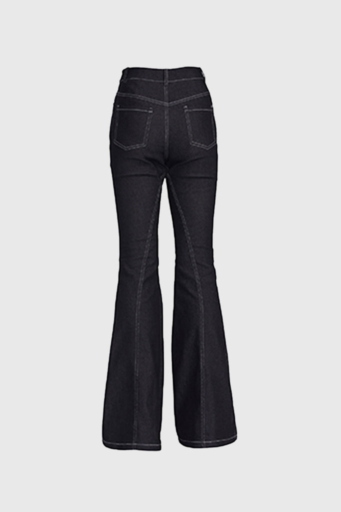 Uitlopende jeans - Zwart
