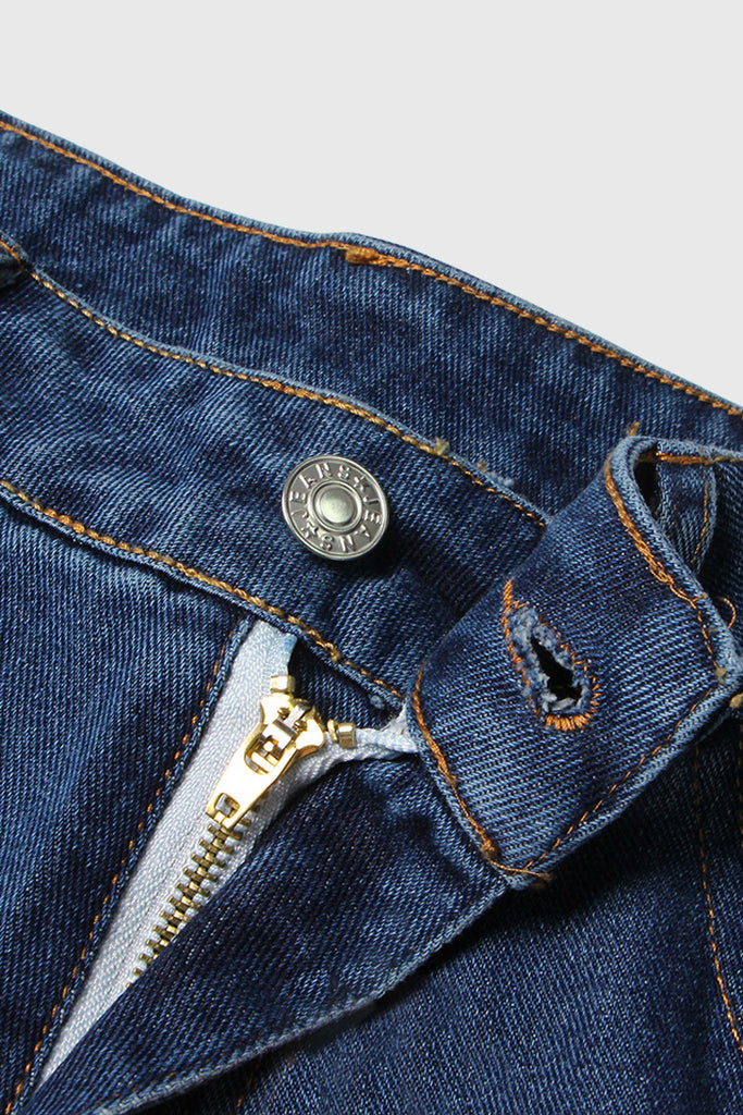 Cargo jeans met lage taille - Blauw