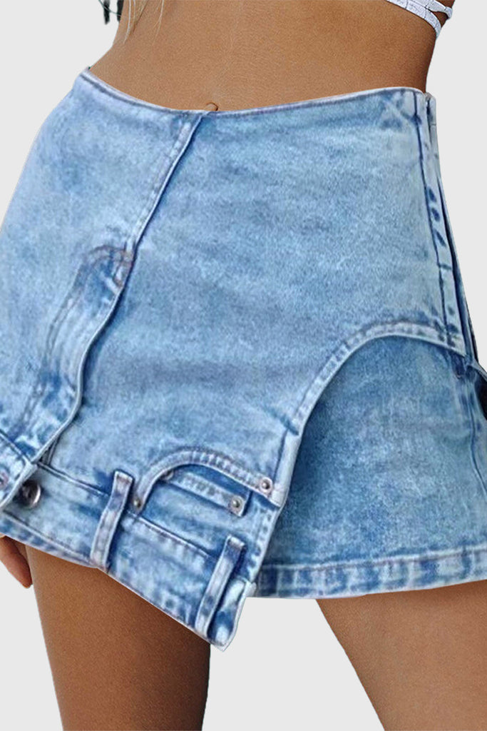 Minifalda Upside Down - Azul
