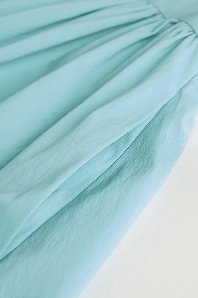 Midi šaty s korzetovým detailem - modré