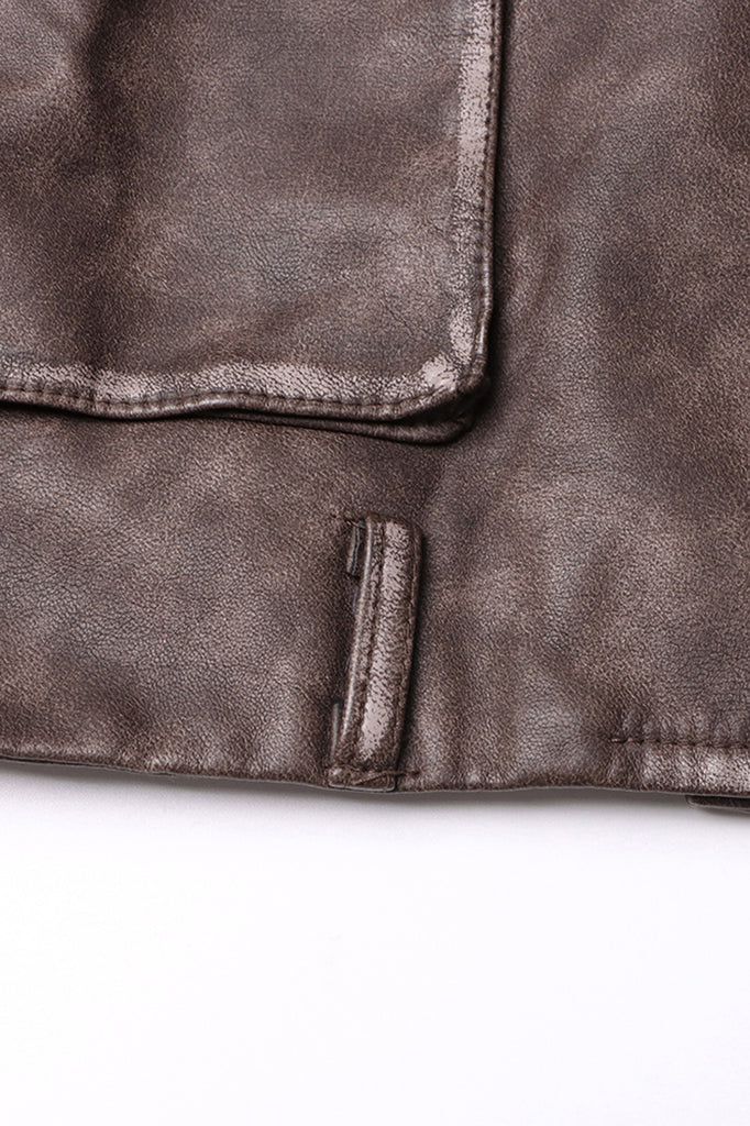 Vintage Leather Jacket - Dark Green