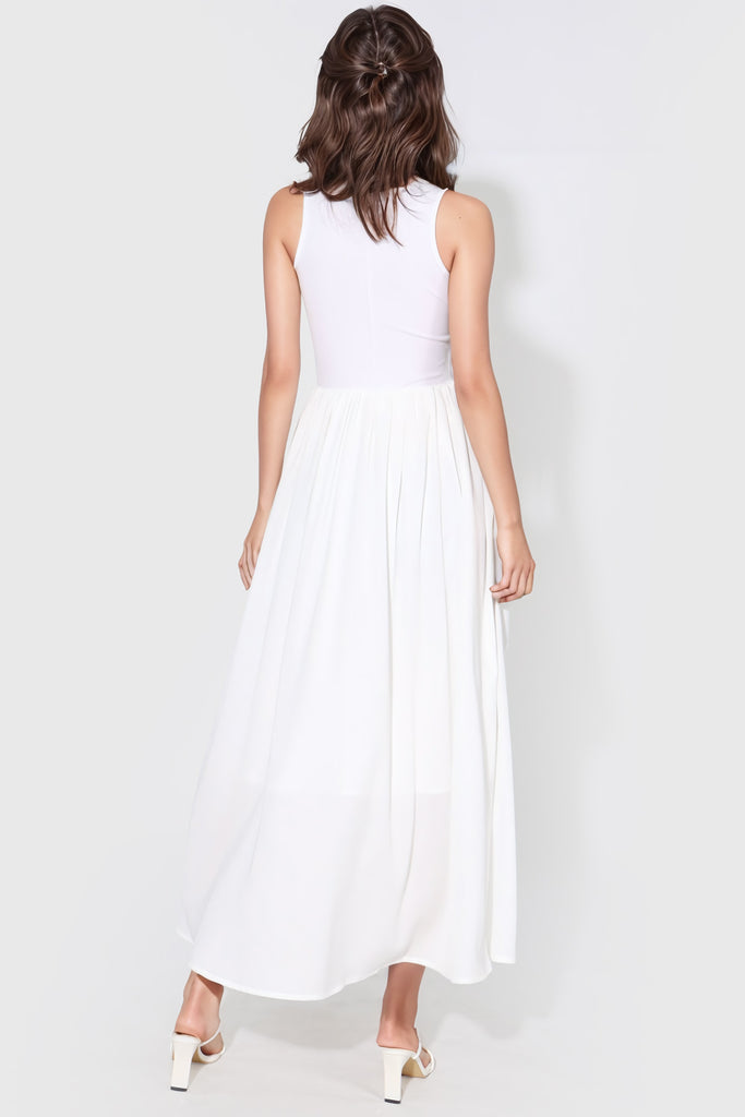 Ärmelloses Kleid - Weiß