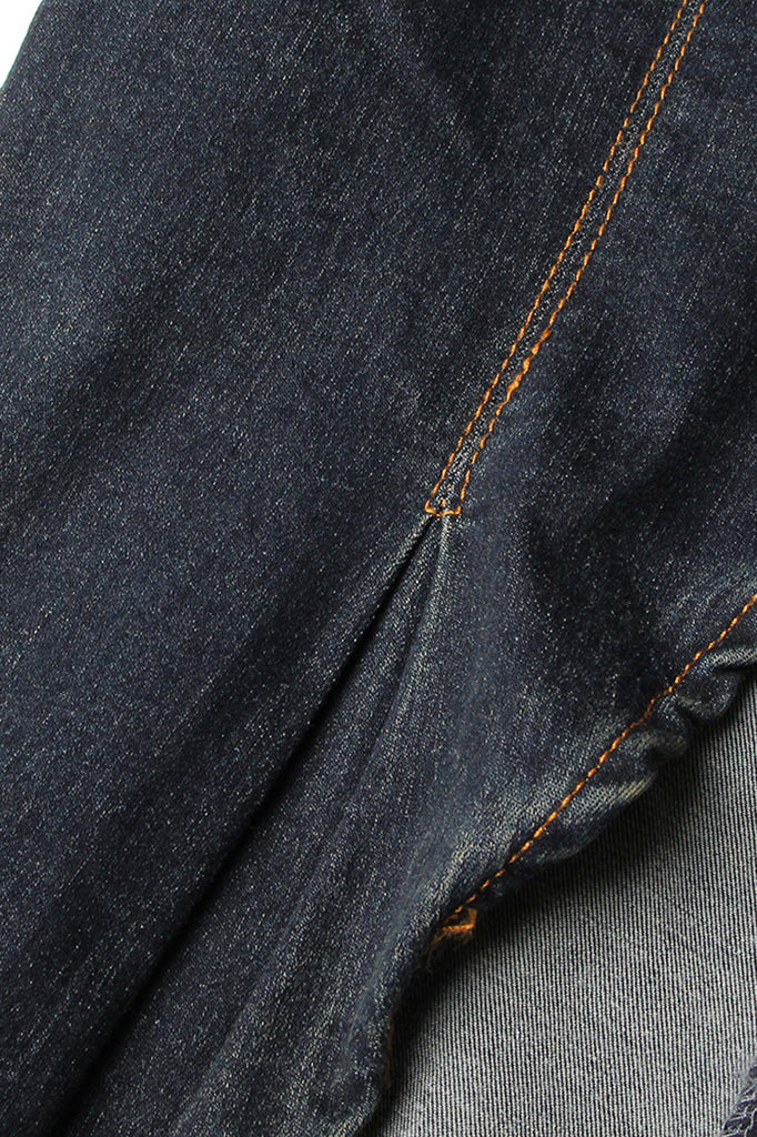 Jeanslinne med avskurna axlar - mörkblå