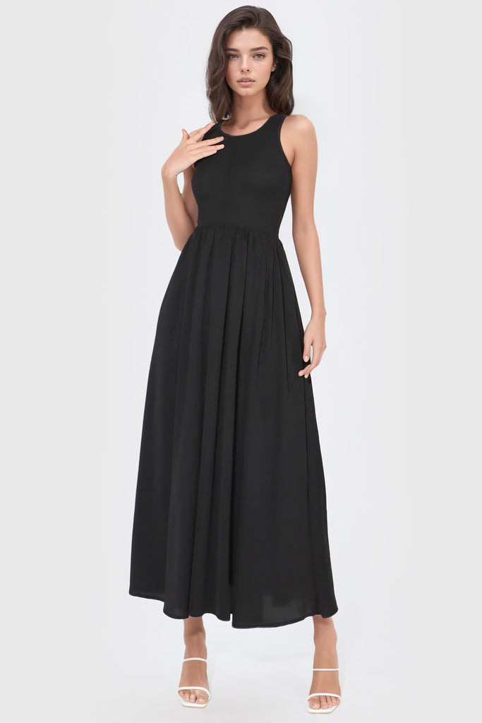 Ærmeløs kjole - sort