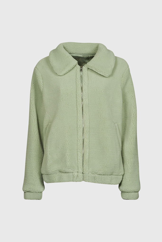 Veste courte Teddy - Vert