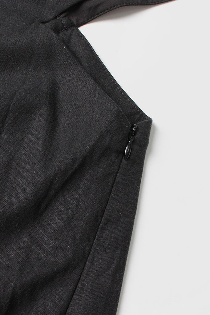 Midi-jurk met ruguitsnijdingen - Zwart