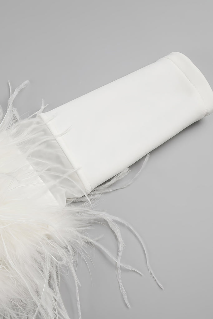 Midi šaty se síťovanými vsadkami - bílé