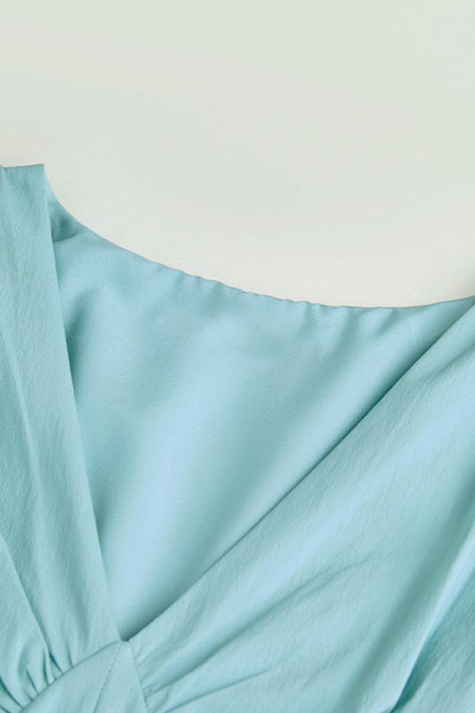 Robe midi avec détails corsetés - Bleu