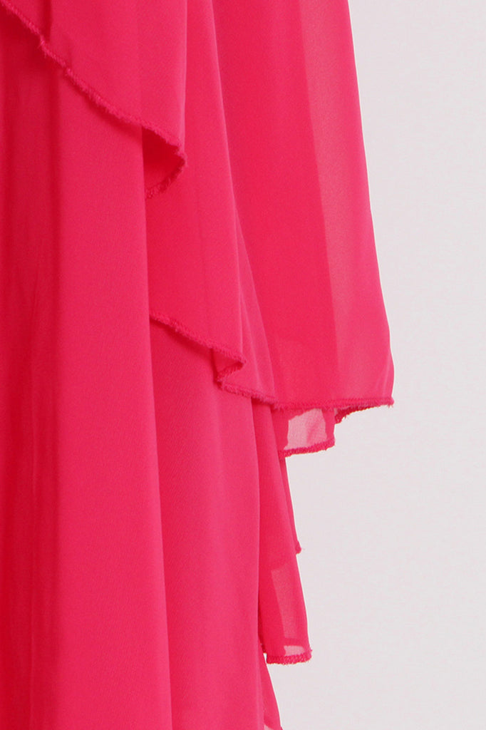 Boheme Maxi Dress met ruches - Roze