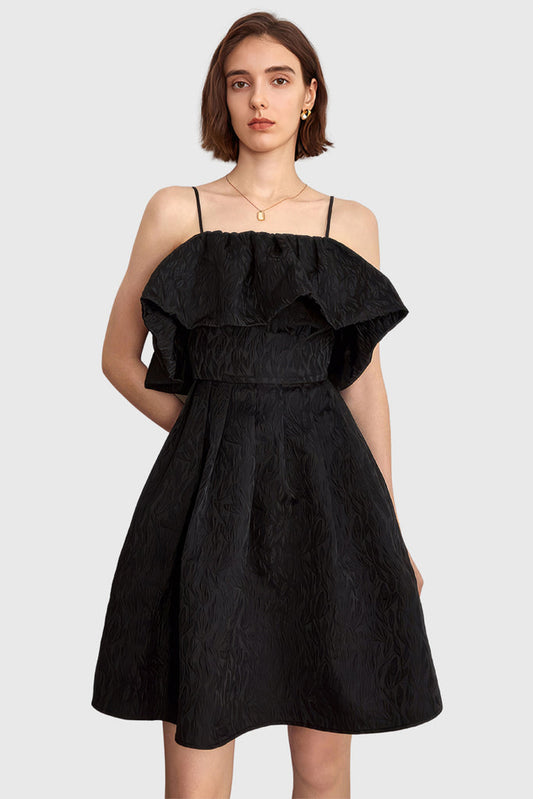 Mini robe texturée - Noir