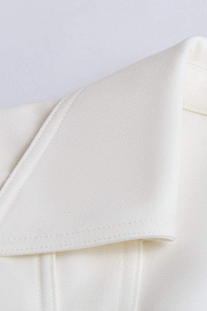 Camicia irregolare cropped - Bianco
