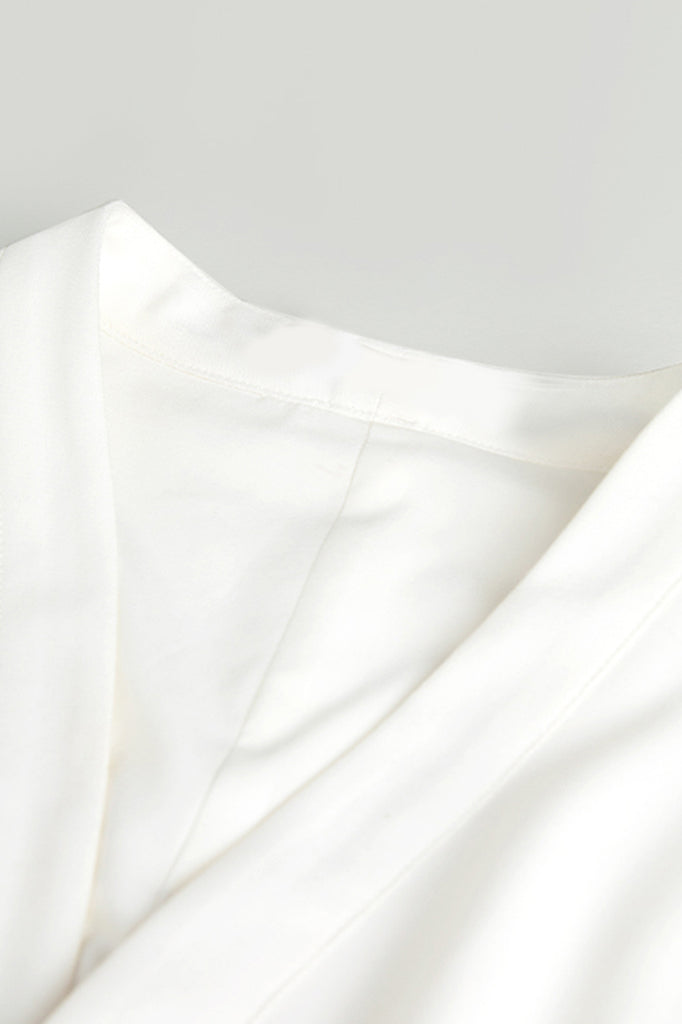 Chemise cambrée avec boutons - Blanc