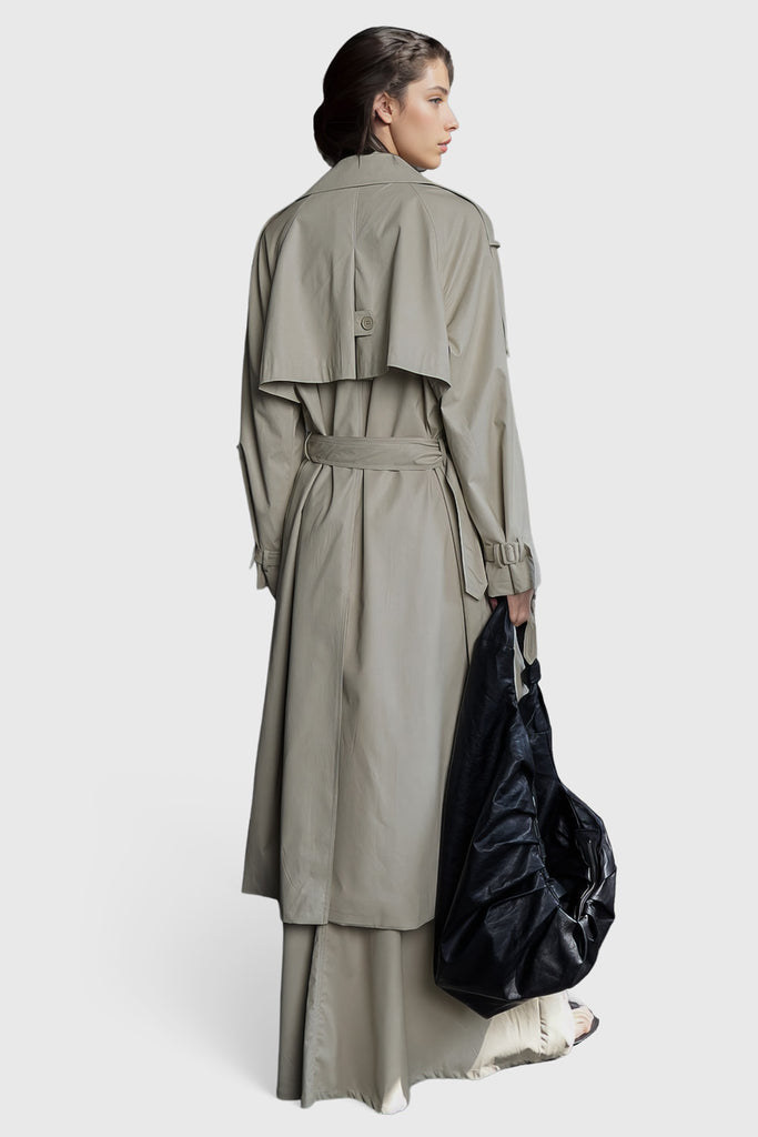 Trench-coat régulier avec ceinture - Vanille