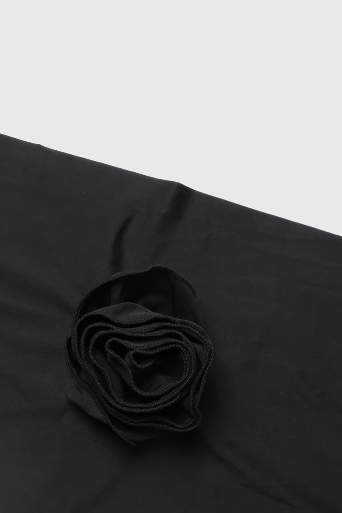 2-częściowy zestaw z kwiatami - czarny