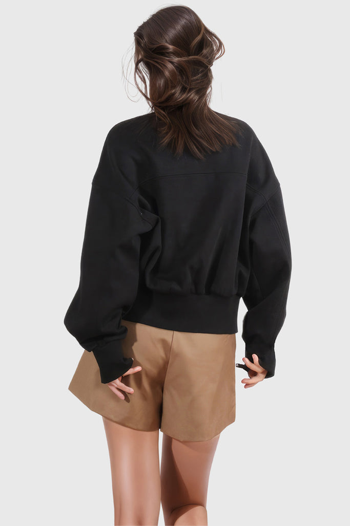 Sweatshirt zippé - Noir